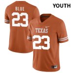 Texas Longhorns Youth #23 Jaydon Blue Authentic Orange NIL 2022 College Football Jersey HYK56P0N